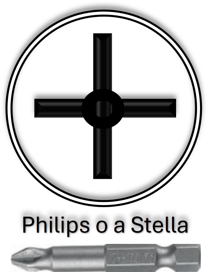 Punta cacciavite philips o Croce